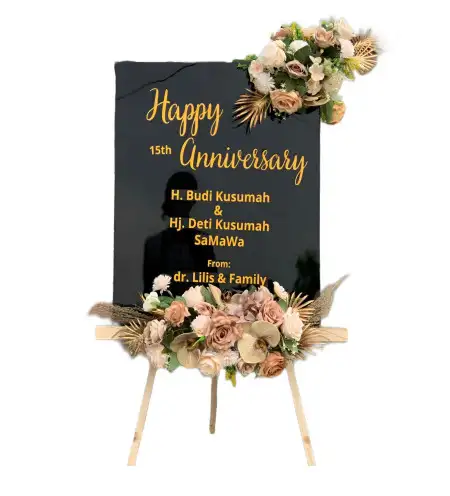 Papan Bunga Akrilik Outdoor Wedding Jakarta Selatan
